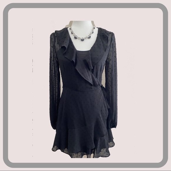 NWT | FOREVER 21 | Polka Dot Wrap Mini Dress - Picture 2 of 5